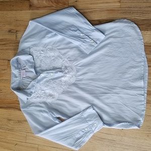 Baby blue cotton blouse